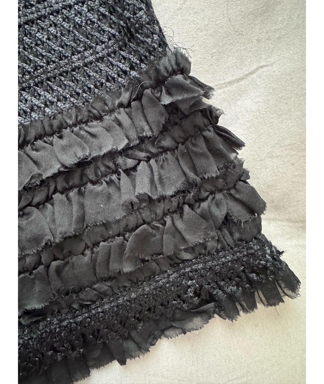 DOLCE&GABBANA Черное шерстяное коктейльное платье, фото 6