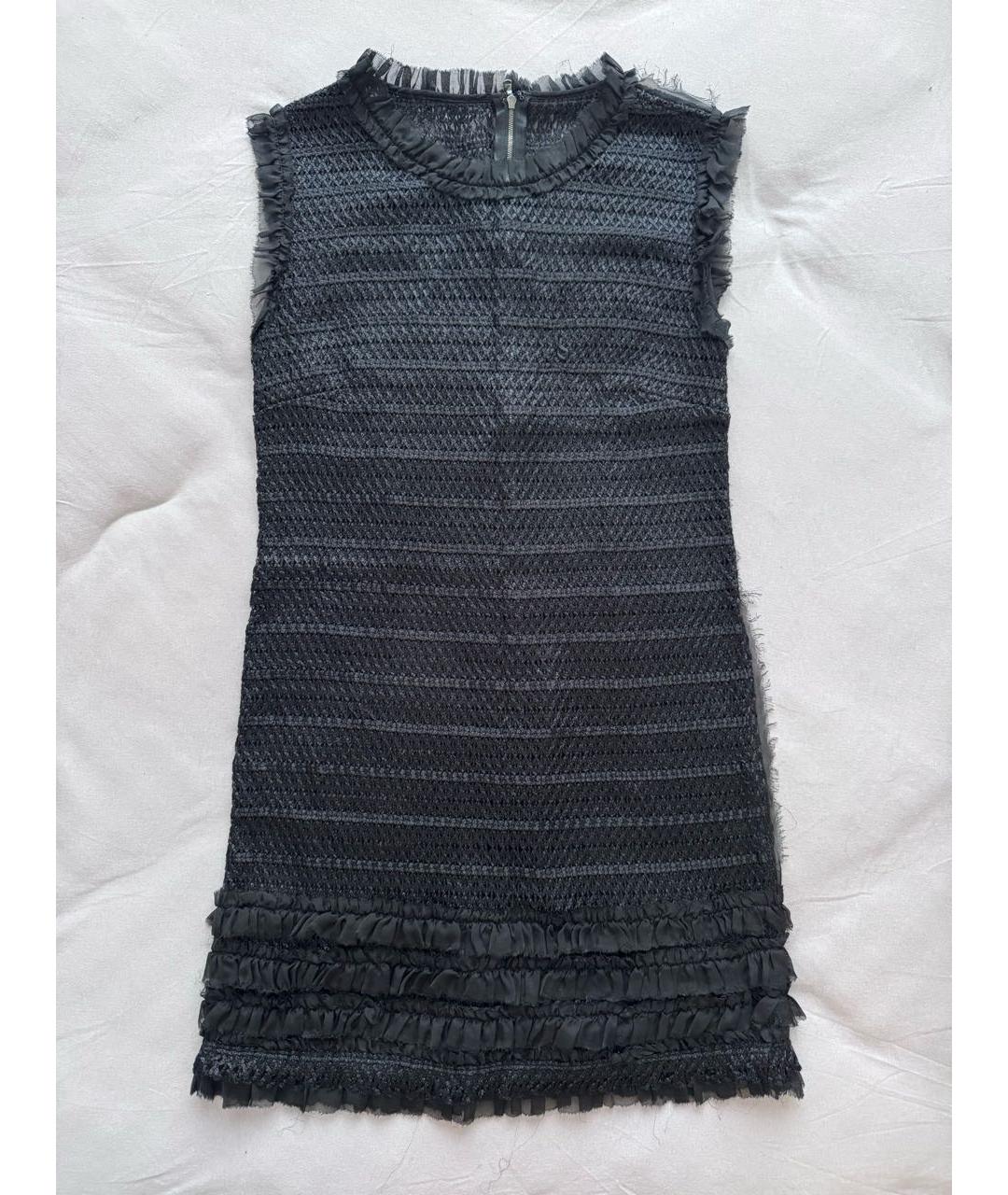 DOLCE&GABBANA Черное шерстяное коктейльное платье, фото 9