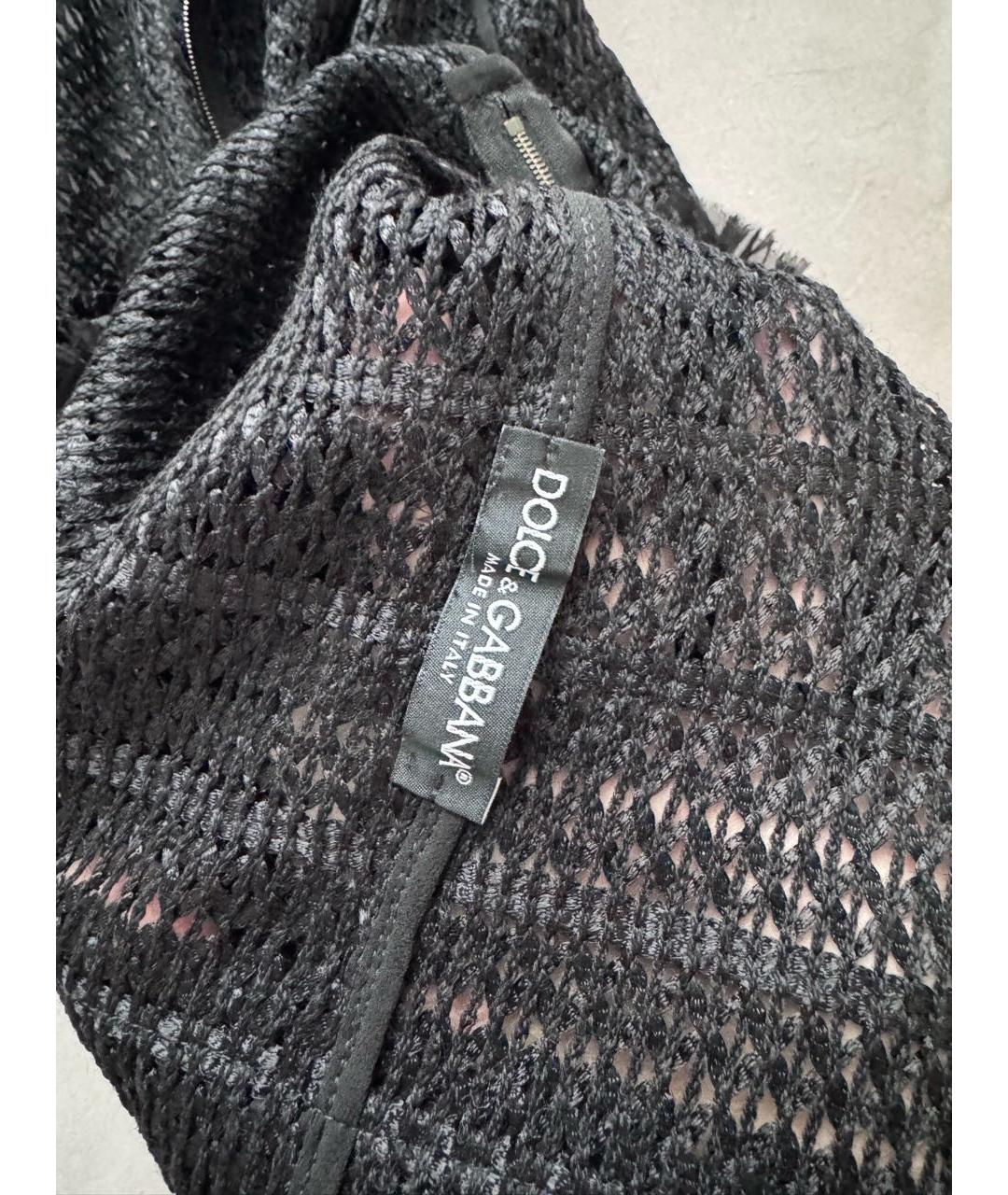 DOLCE&GABBANA Черное шерстяное коктейльное платье, фото 5