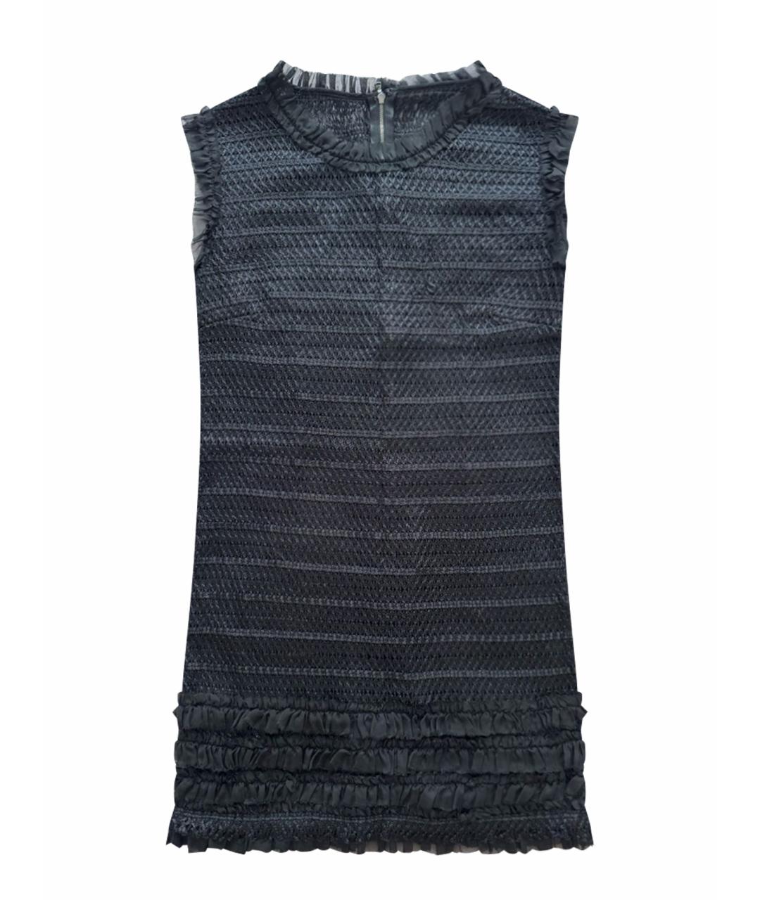 DOLCE&GABBANA Черное шерстяное коктейльное платье, фото 1