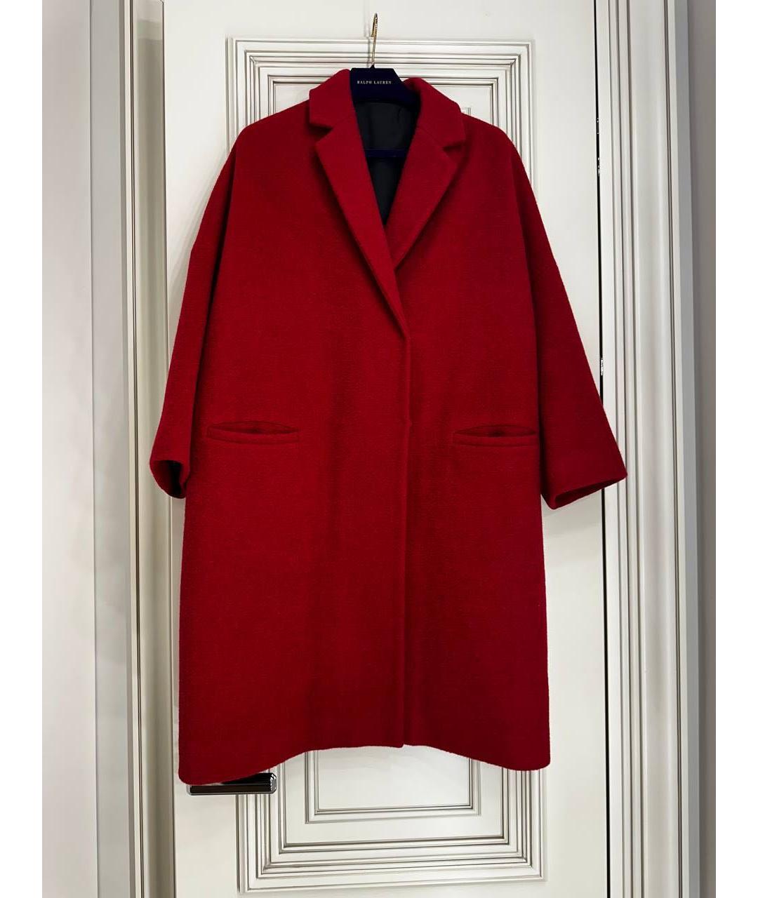 BRUNELLO CUCINELLI Красное шерстяное пальто, фото 5