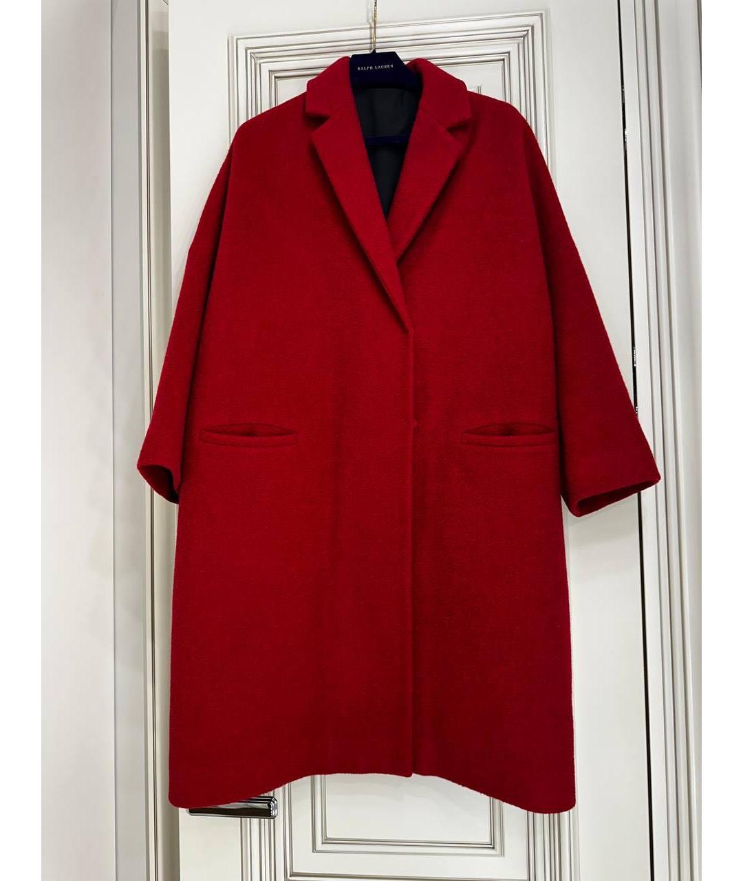 BRUNELLO CUCINELLI Красное шерстяное пальто, фото 9