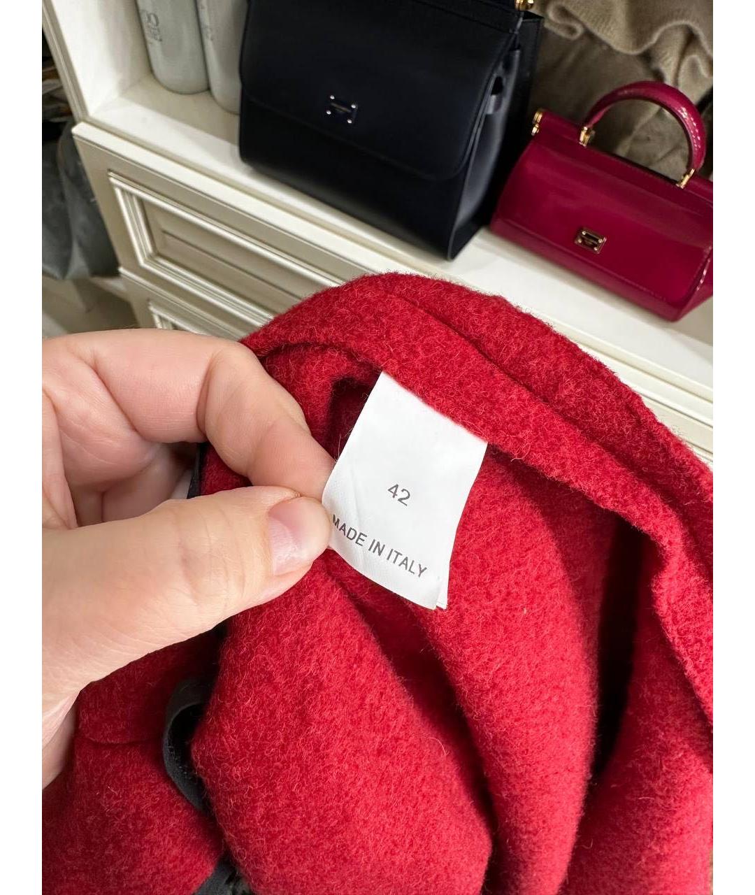 BRUNELLO CUCINELLI Красное шерстяное пальто, фото 4