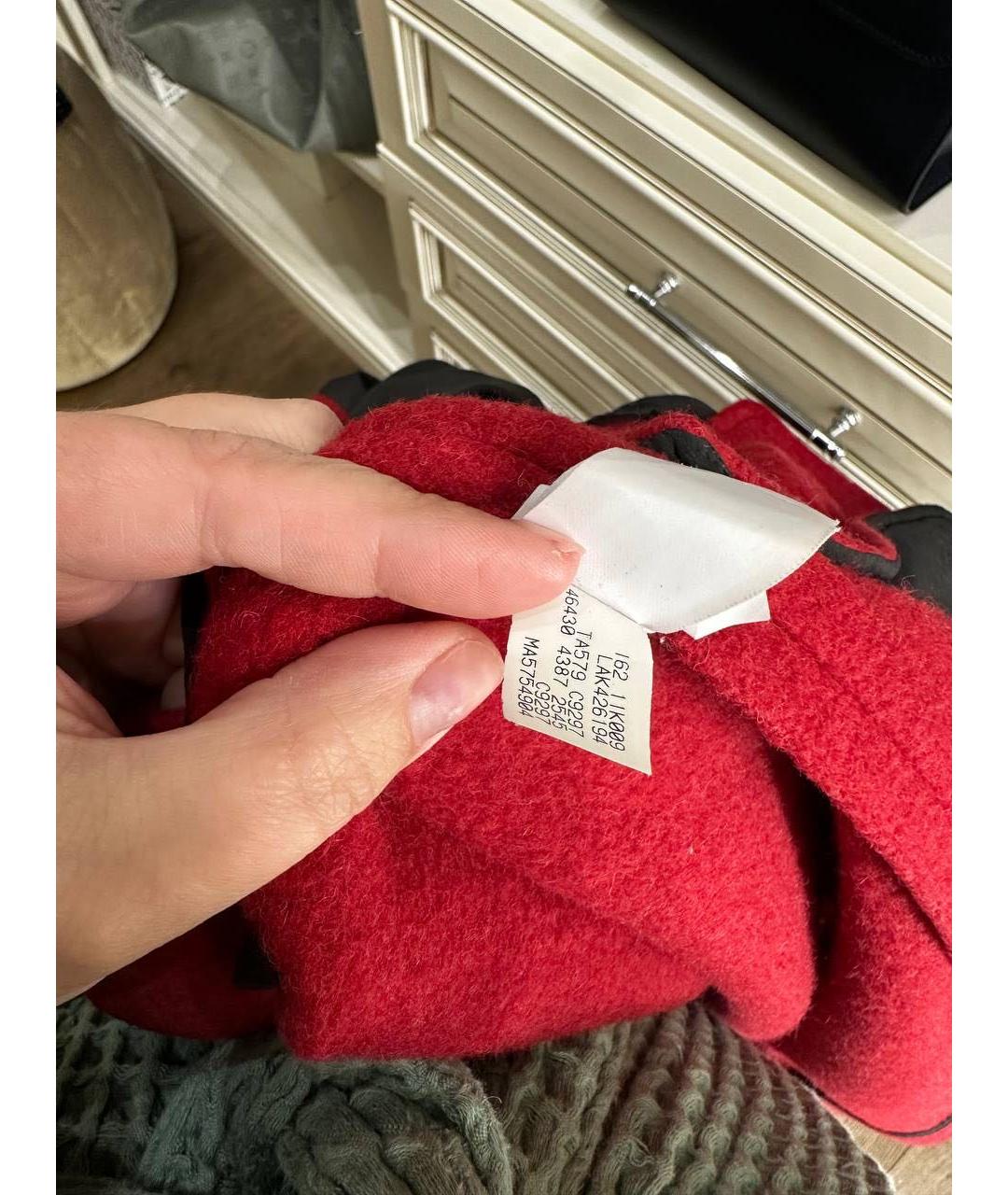 BRUNELLO CUCINELLI Красное шерстяное пальто, фото 6