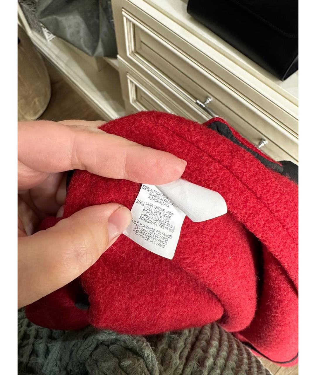 BRUNELLO CUCINELLI Красное шерстяное пальто, фото 7