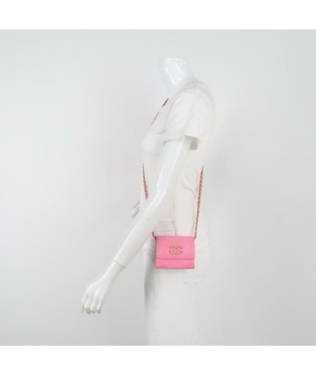 CHANEL Розовая деним сумка через плечо, фото 2