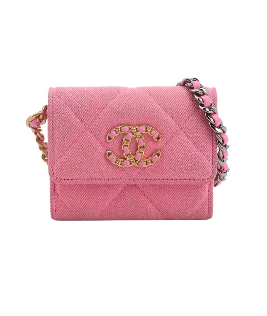 CHANEL Розовая деним сумка через плечо, фото 9