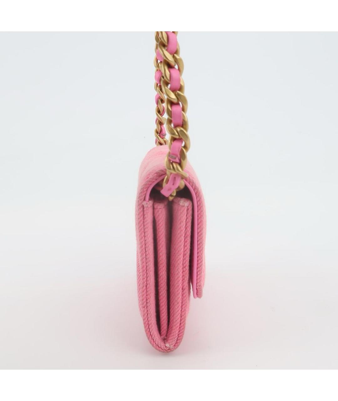 CHANEL Розовая деним сумка через плечо, фото 4