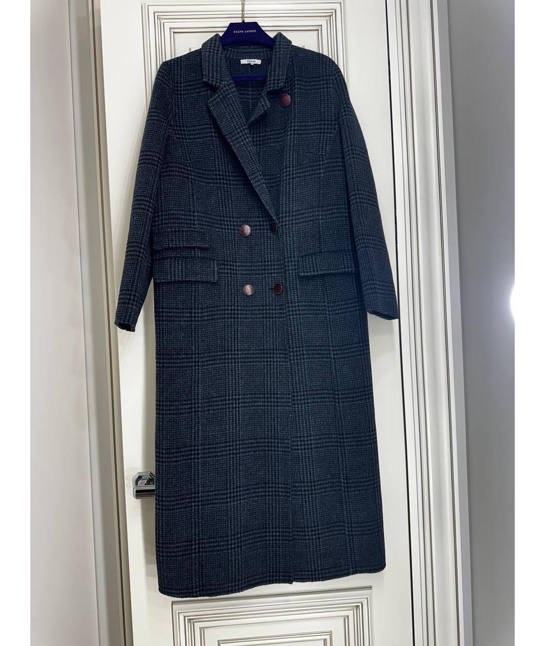 GANNI Серое шерстяное пальто, фото 6