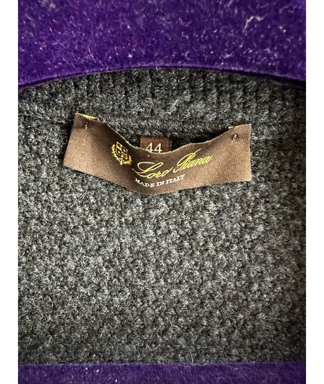 LORO PIANA Синий кашемировый кардиган, фото 4