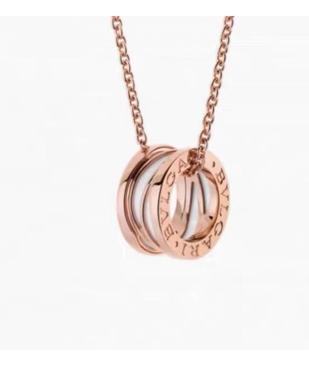 BVLGARI Белое колье из розового золота, фото 6