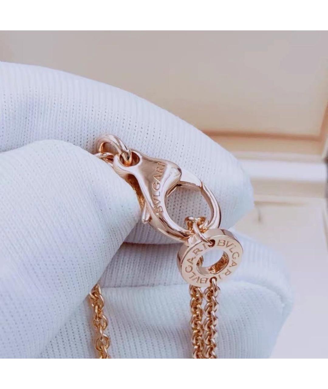BVLGARI Белое колье из розового золота, фото 5