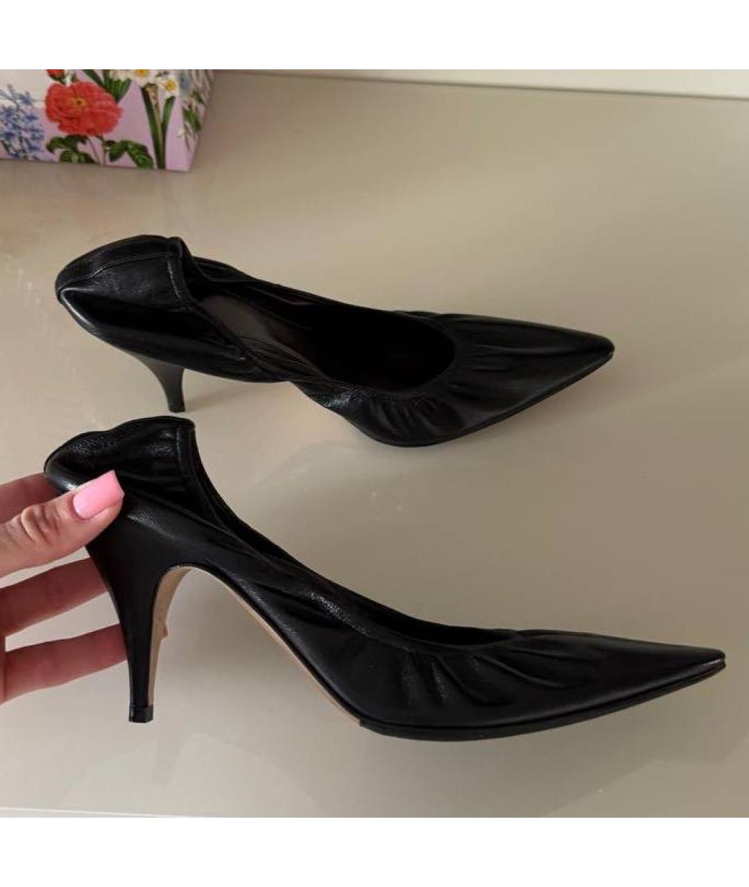 THE ROW Черные кожаные туфли, фото 5