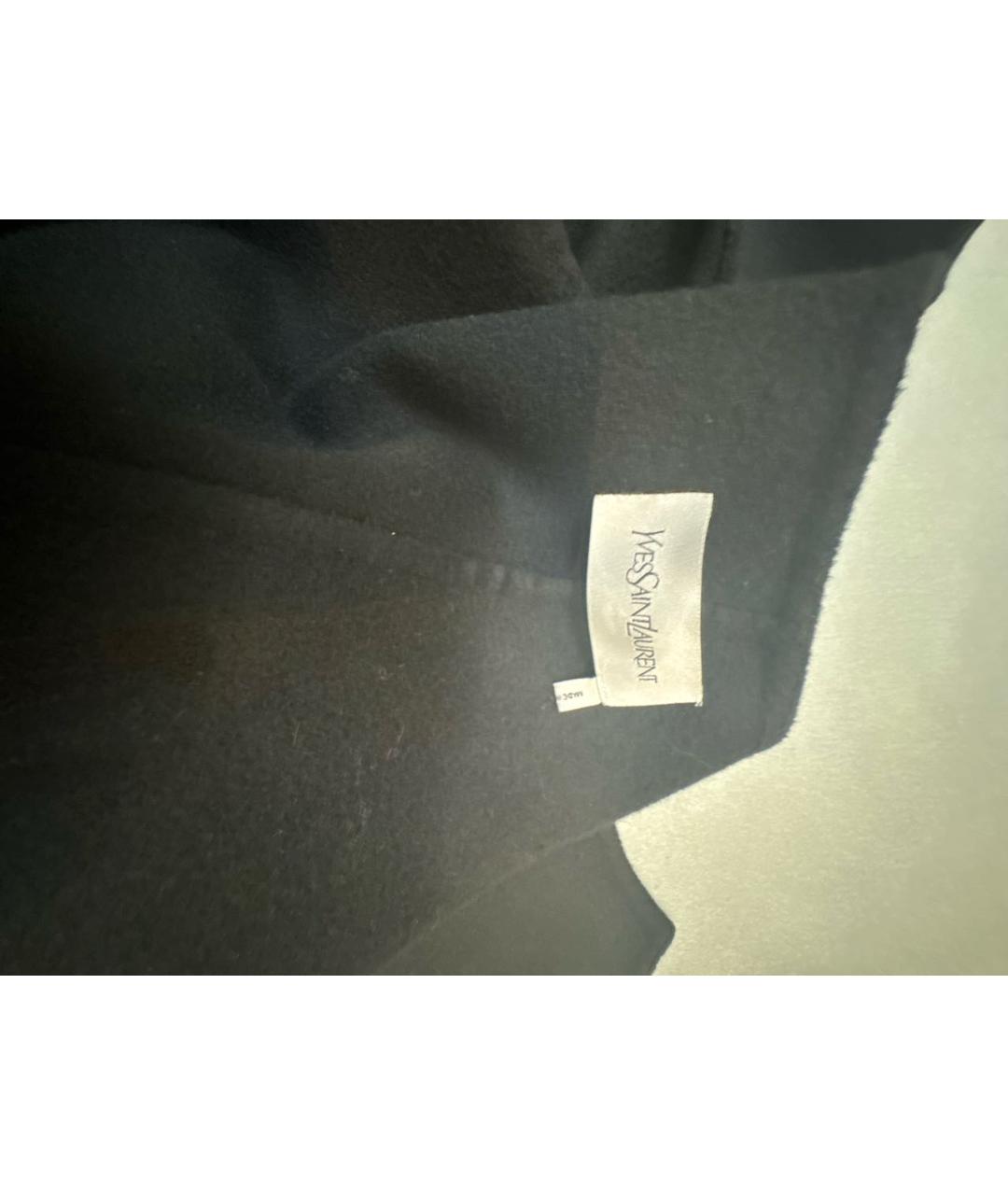 SAINT LAURENT Черное кашемировое пальто, фото 7