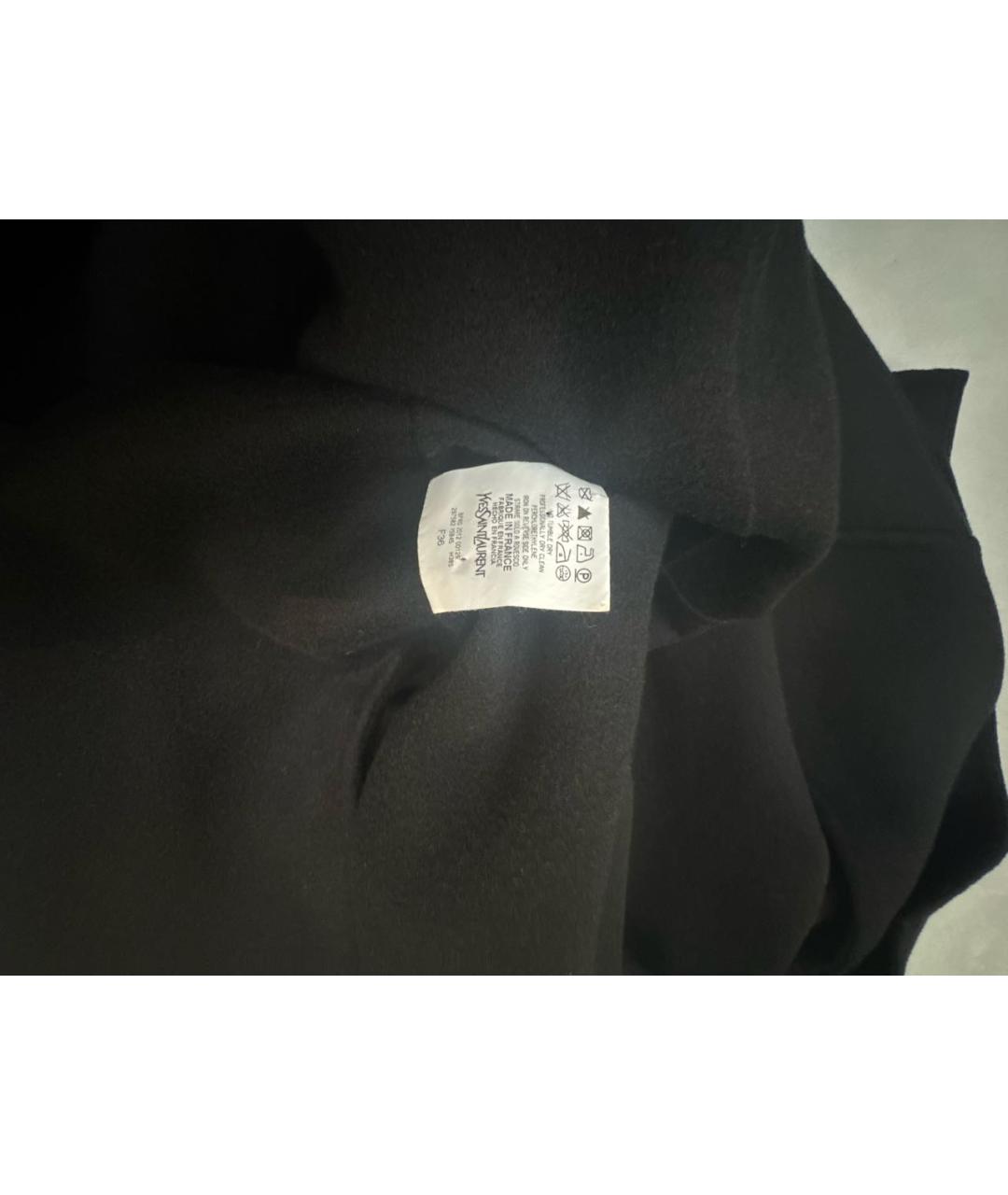 SAINT LAURENT Черное кашемировое пальто, фото 6