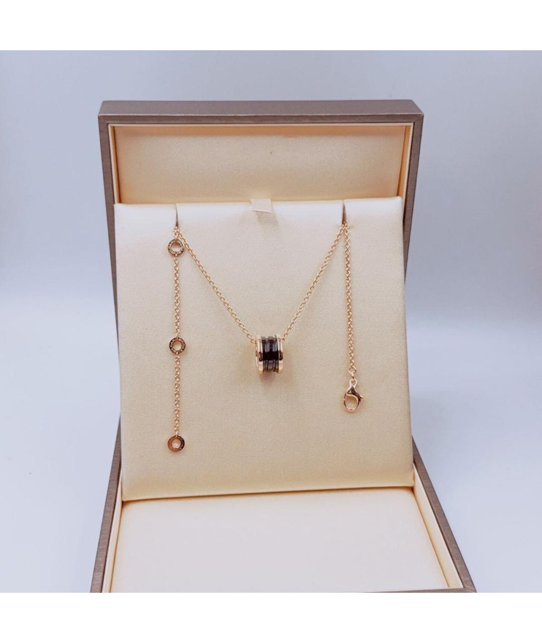 BVLGARI Черное колье из розового золота, фото 3