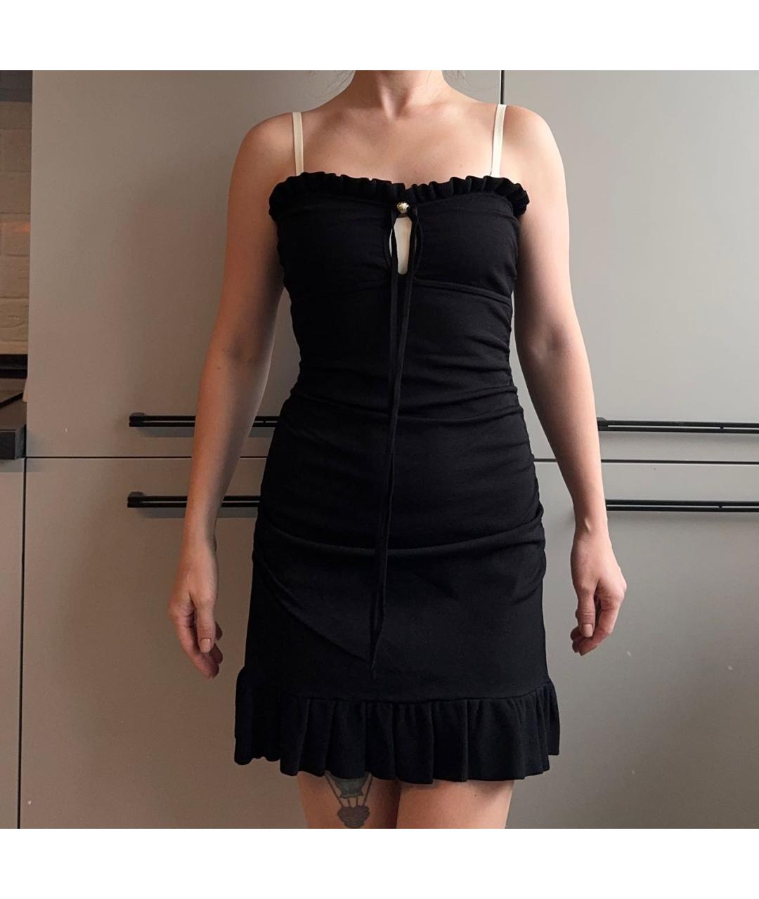 SANDRO Черное вискозное платье, фото 8