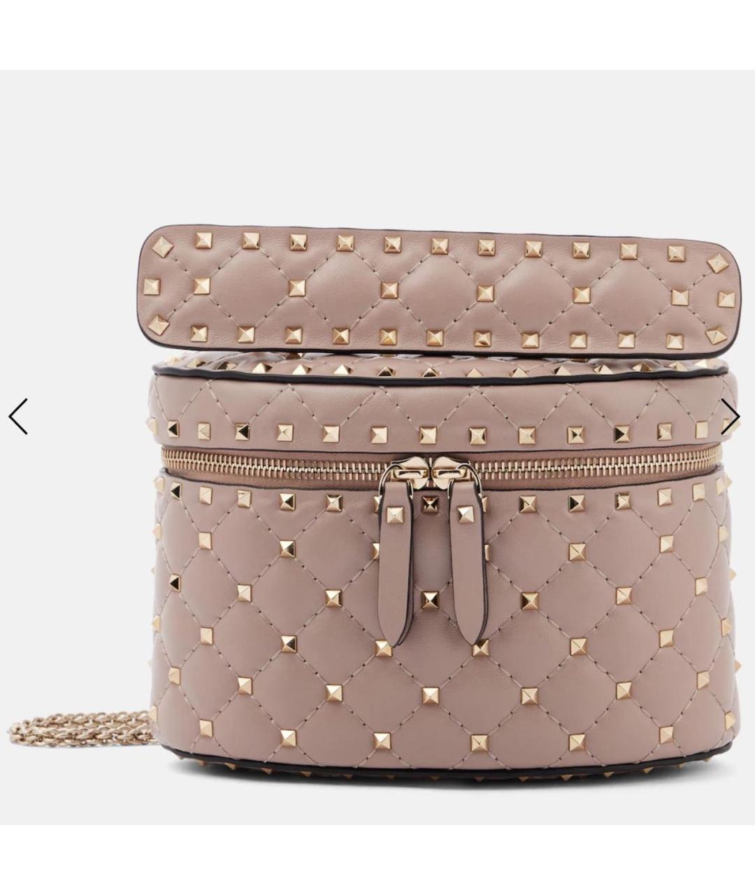 VALENTINO Розовая кожаная сумка с короткими ручками, фото 2