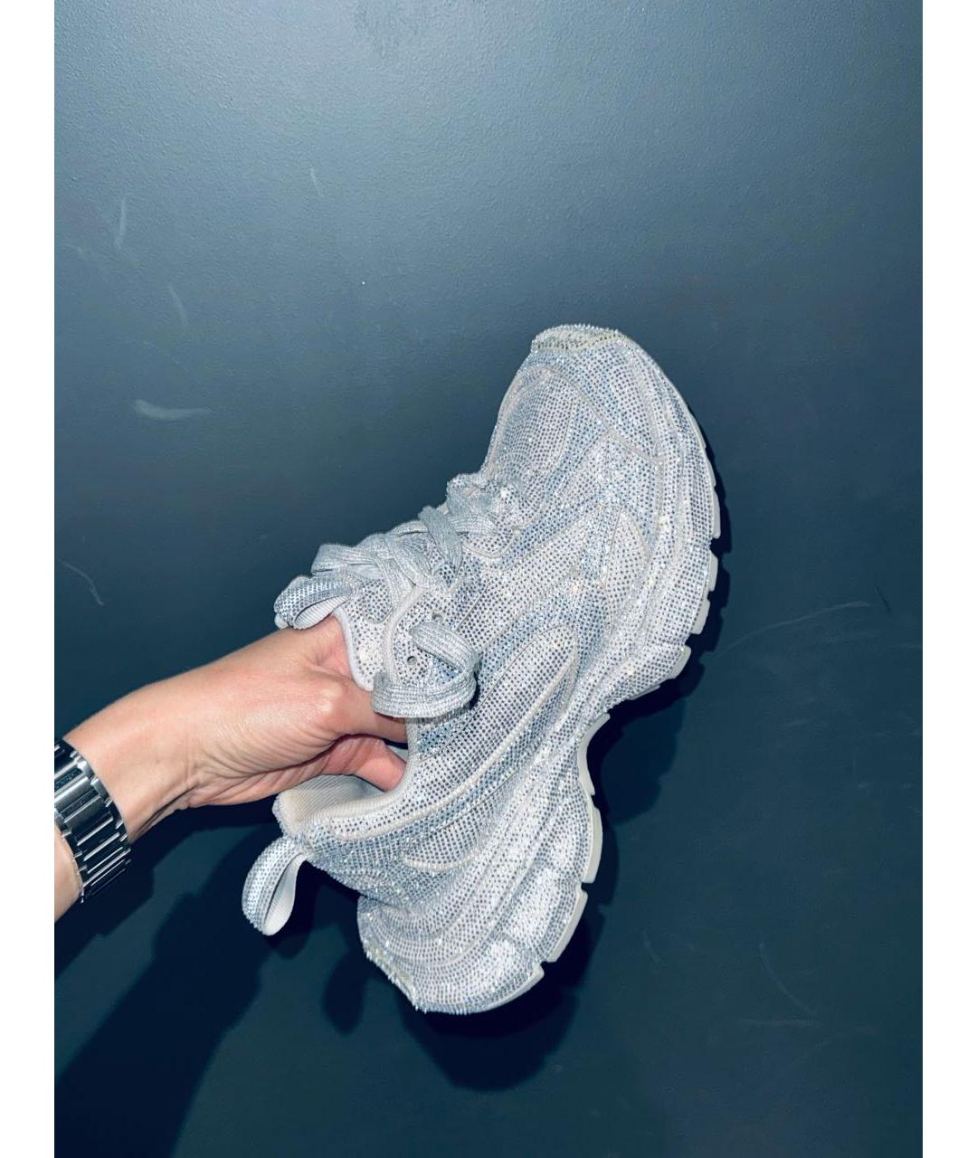 BALENCIAGA Серебряные кроссовки, фото 5