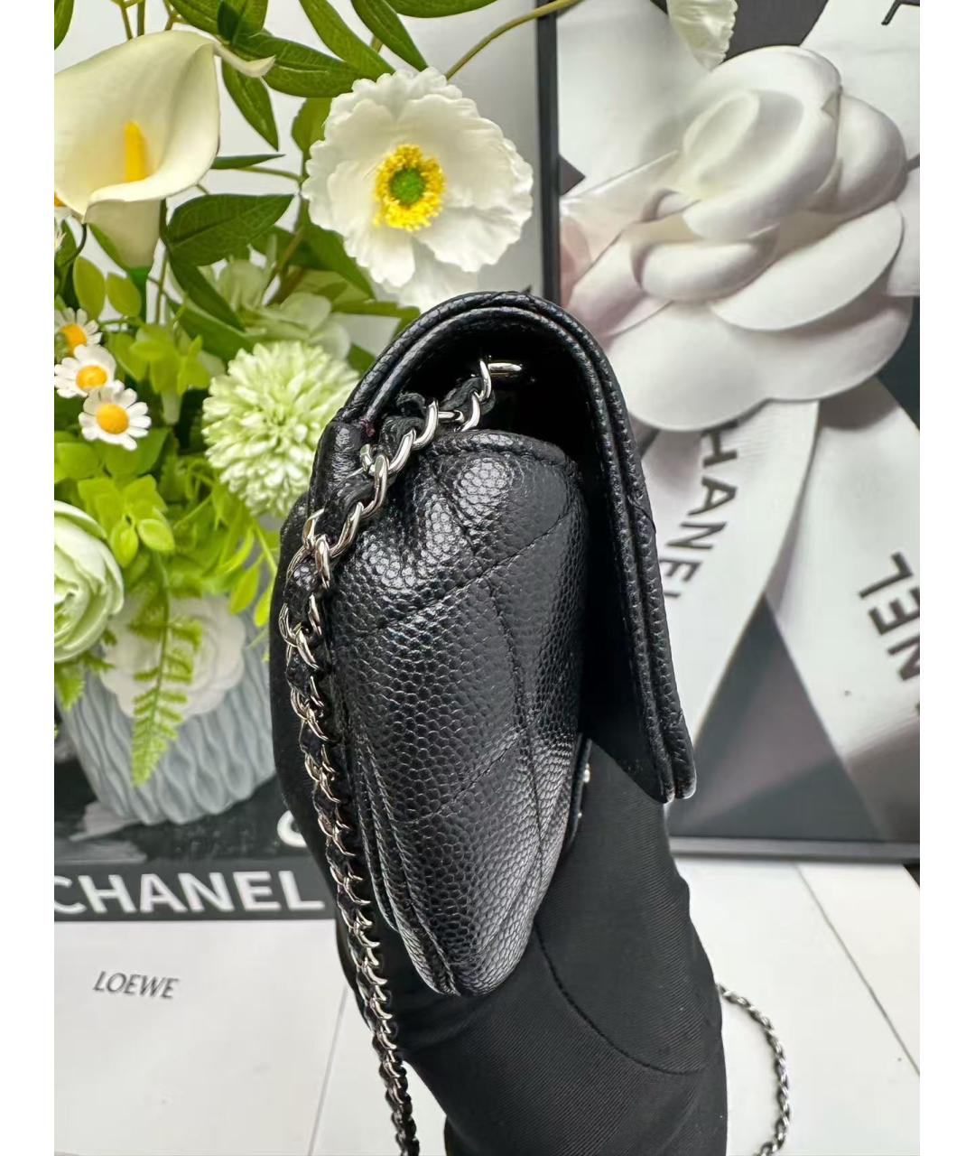 CHANEL Черная кожаная сумка через плечо, фото 3