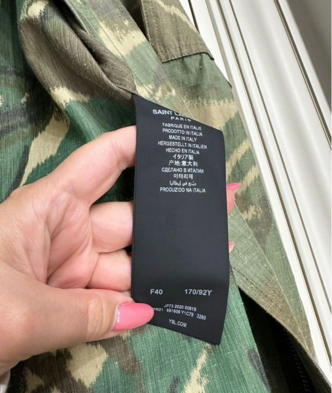 SAINT LAURENT Зеленая хлопковая парка, фото 2