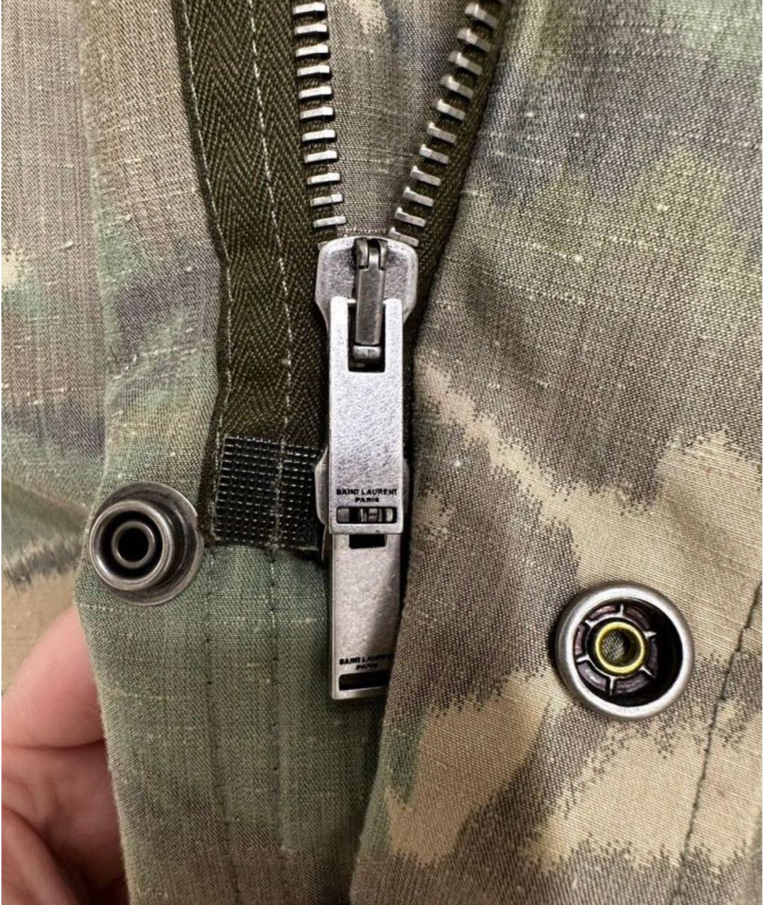 SAINT LAURENT Зеленая хлопковая парка, фото 3