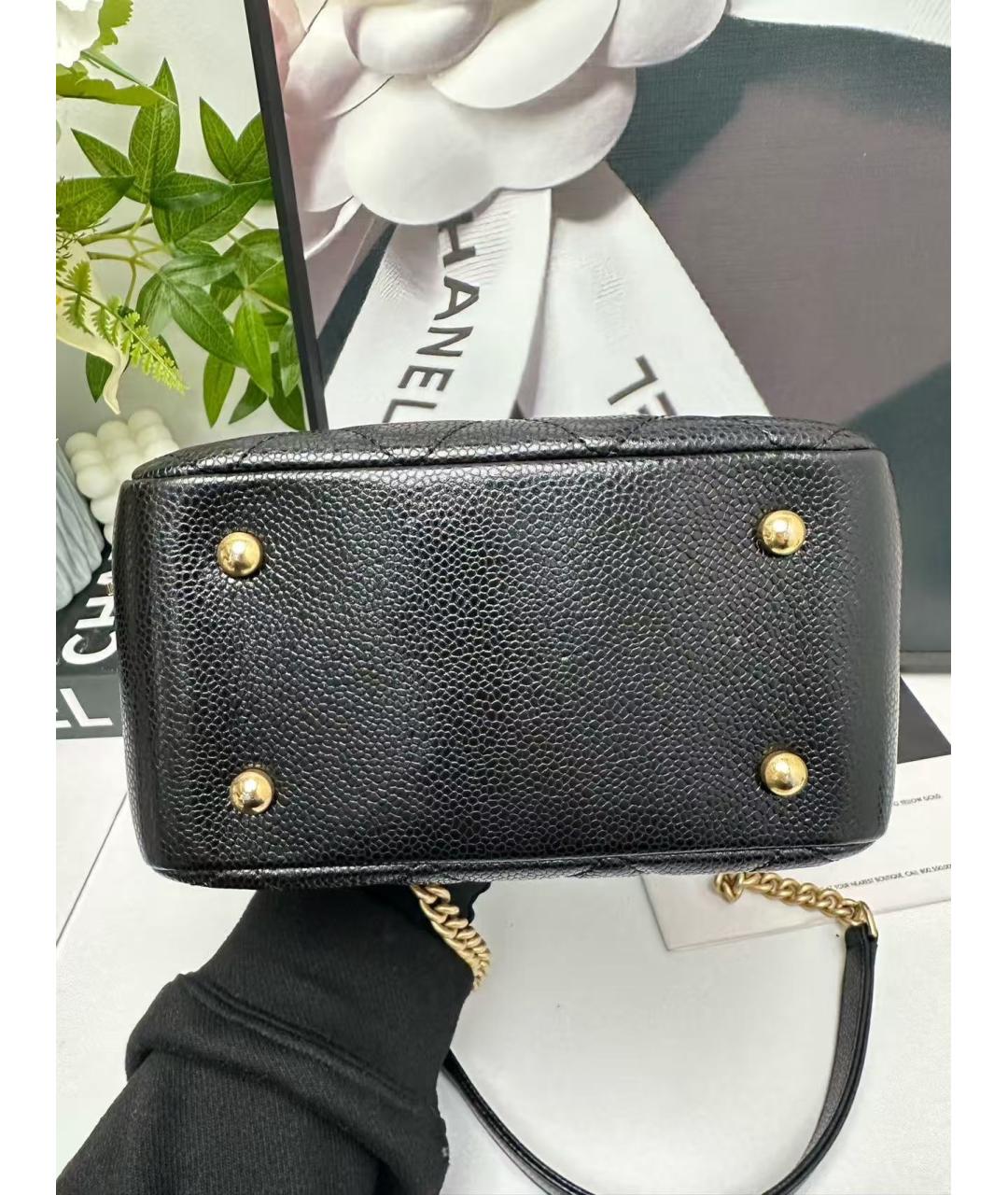 CHANEL Черная кожаная сумка через плечо, фото 5