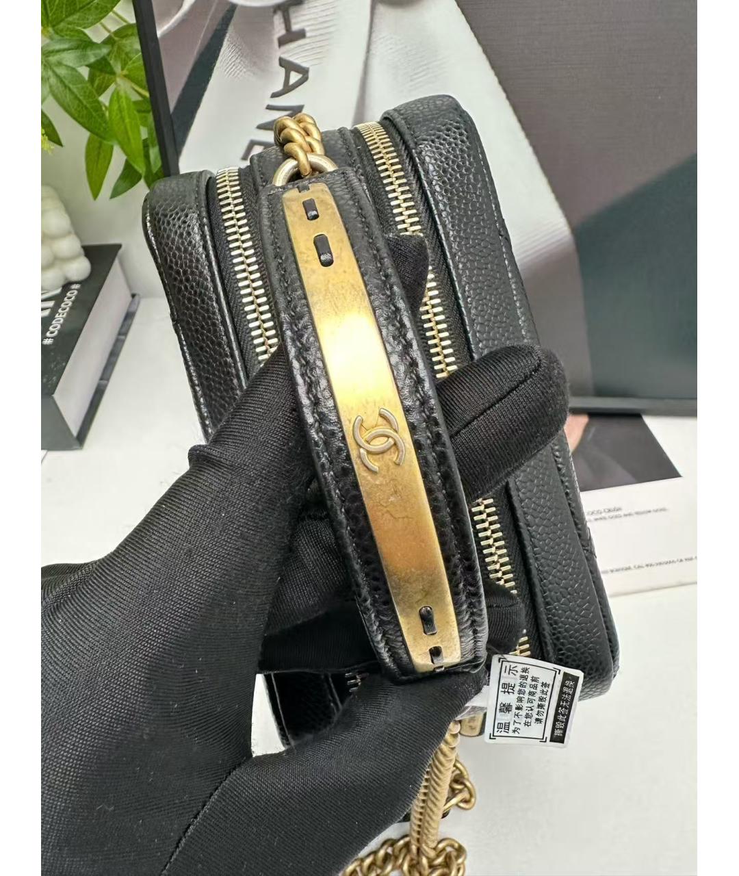 CHANEL Черная кожаная сумка через плечо, фото 4