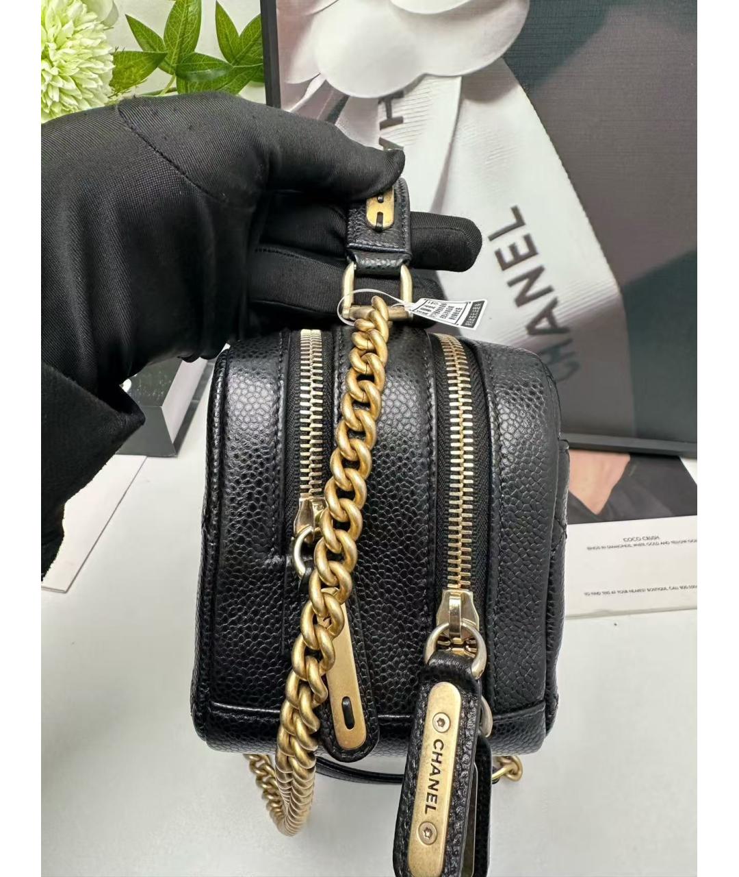 CHANEL Черная кожаная сумка через плечо, фото 3