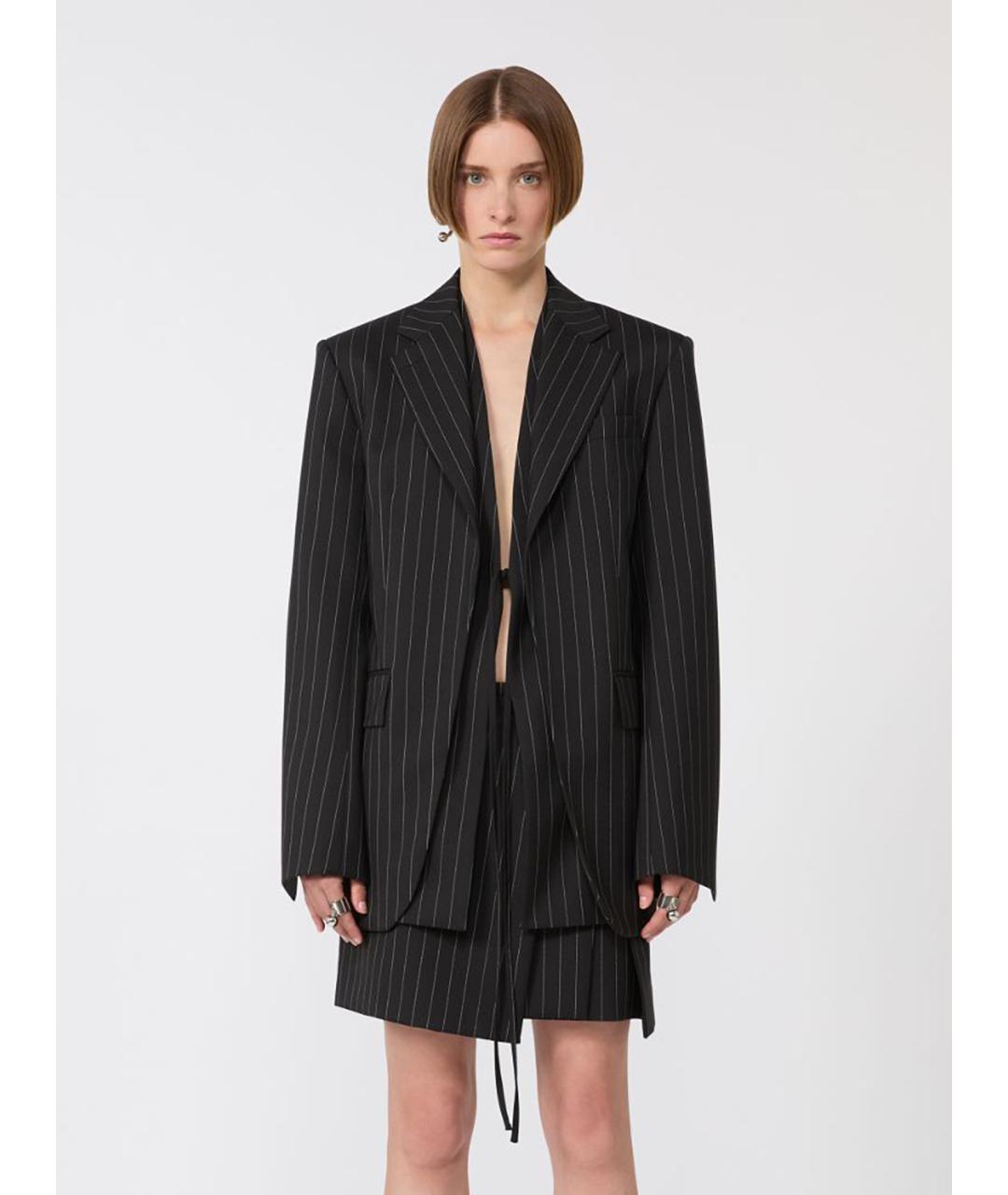 SPORTMAX Черный шерстяной жакет/пиджак, фото 3