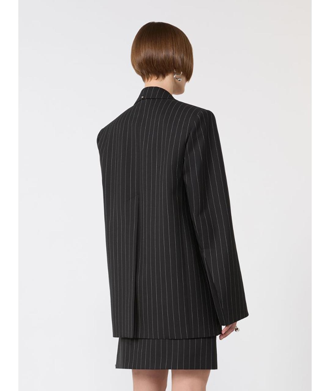 SPORTMAX Черный шерстяной жакет/пиджак, фото 4