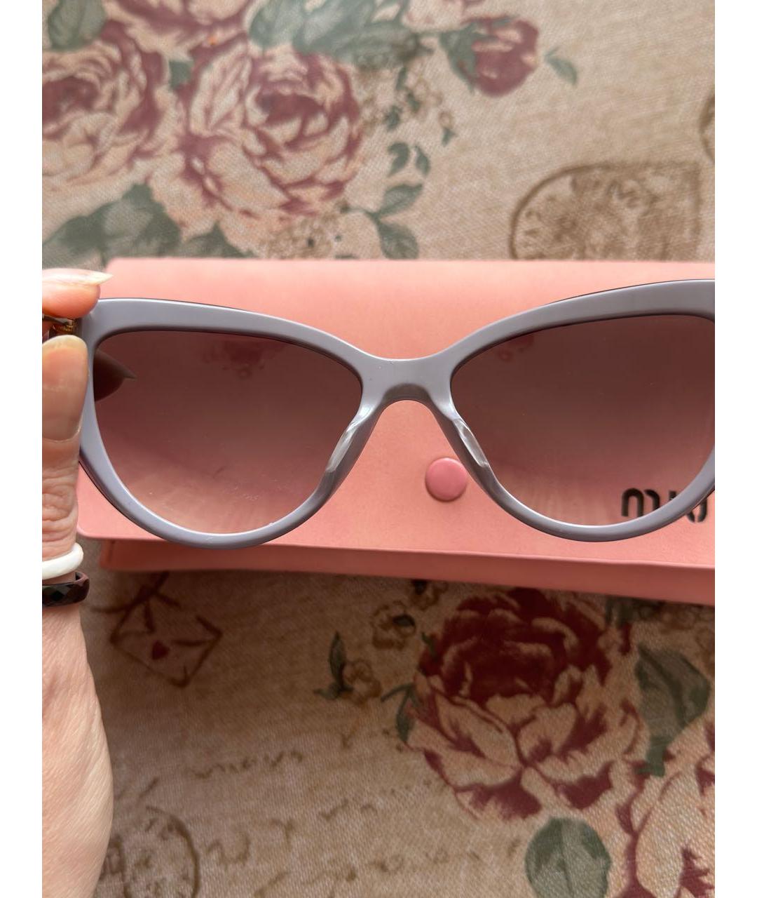 MIU MIU Черные пластиковые солнцезащитные очки, фото 6