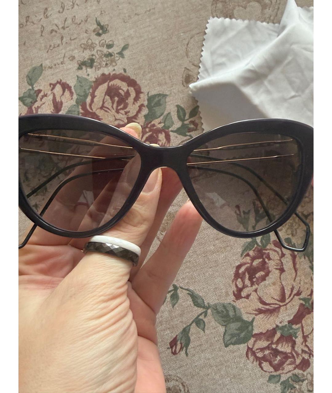 MIU MIU Черные пластиковые солнцезащитные очки, фото 5