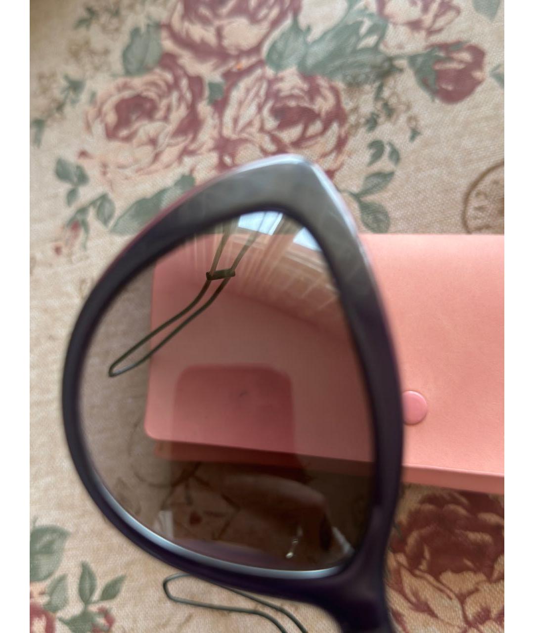 MIU MIU Черные пластиковые солнцезащитные очки, фото 3