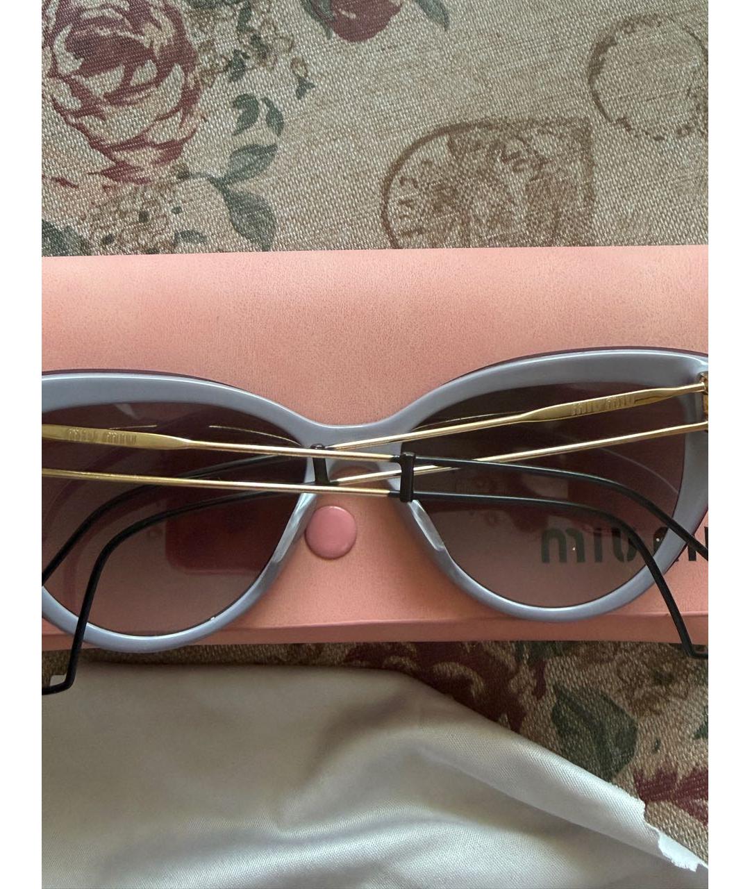 MIU MIU Черные пластиковые солнцезащитные очки, фото 4