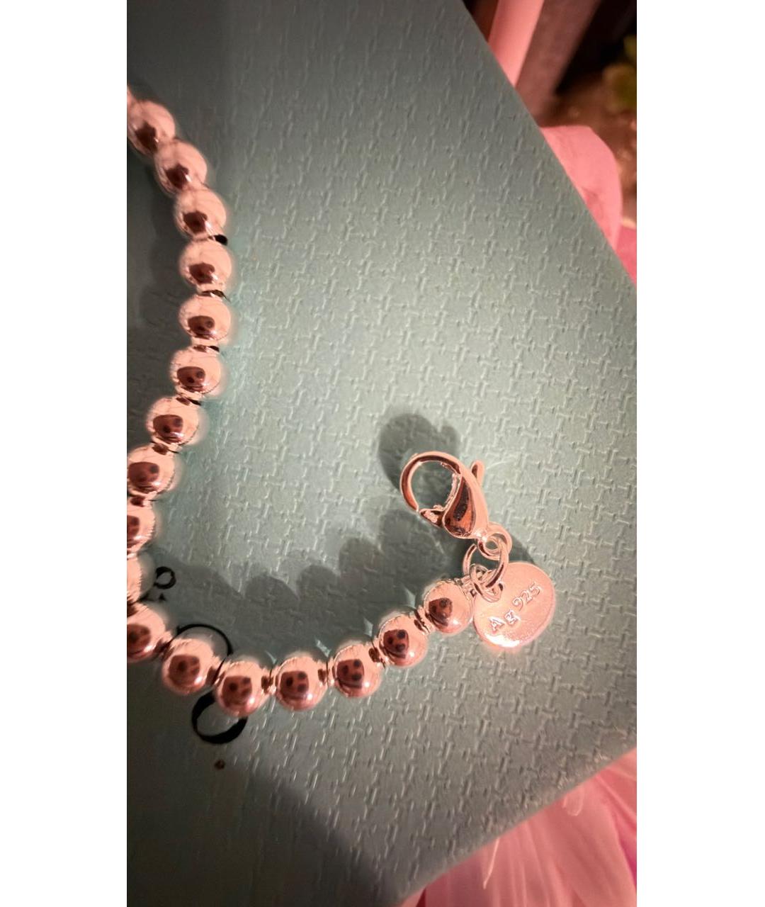 TIFFANY&CO Розовый серебряный браслет, фото 4