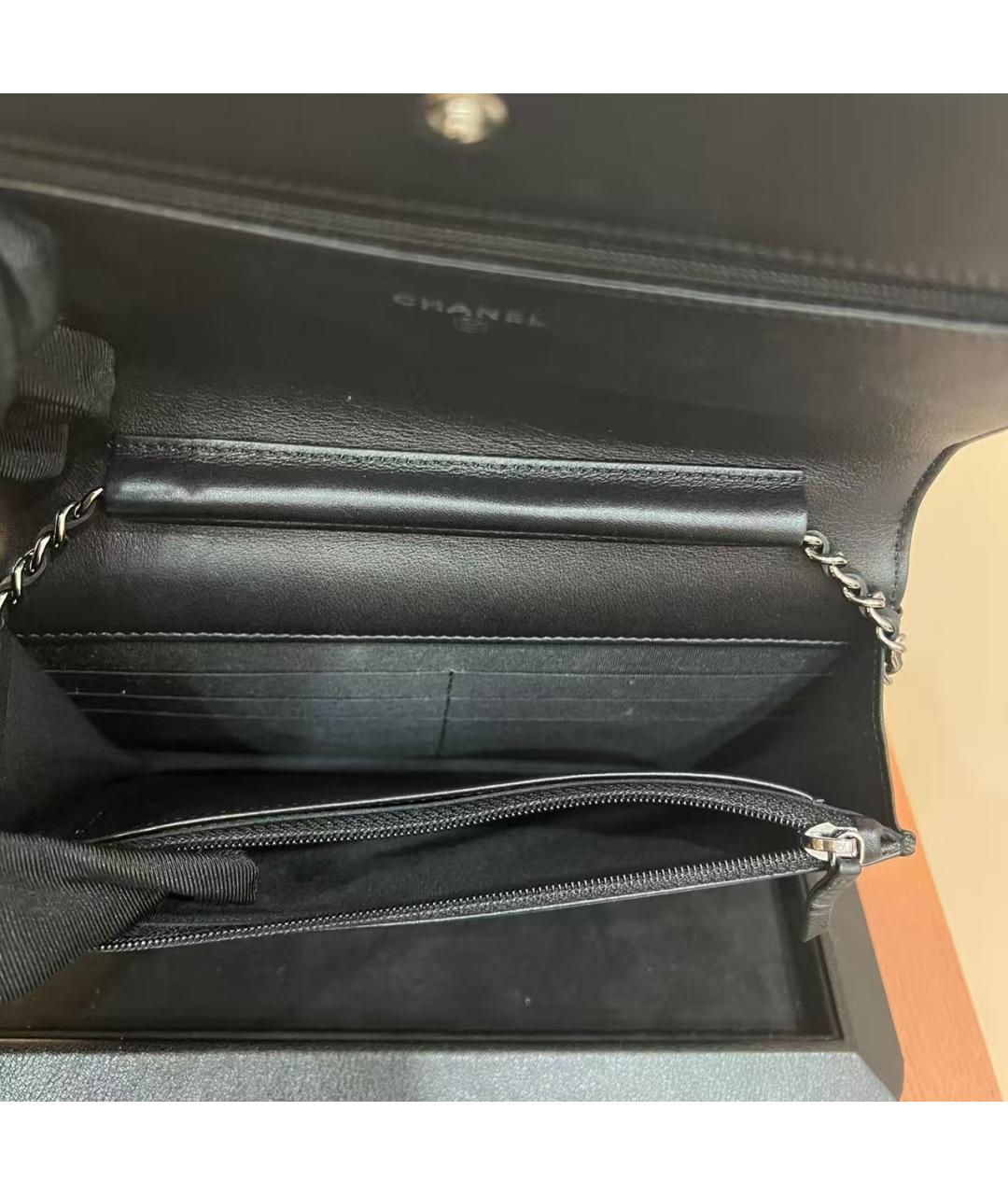 CHANEL Серебряная кожаная сумка через плечо, фото 4