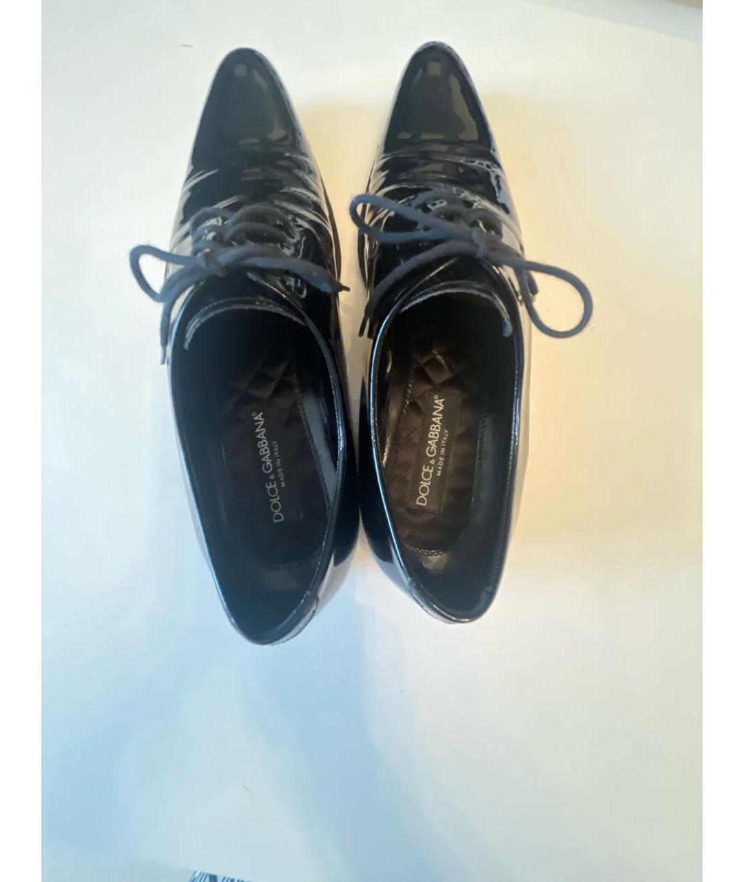 DOLCE&GABBANA Черные туфли из лакированной кожи, фото 3