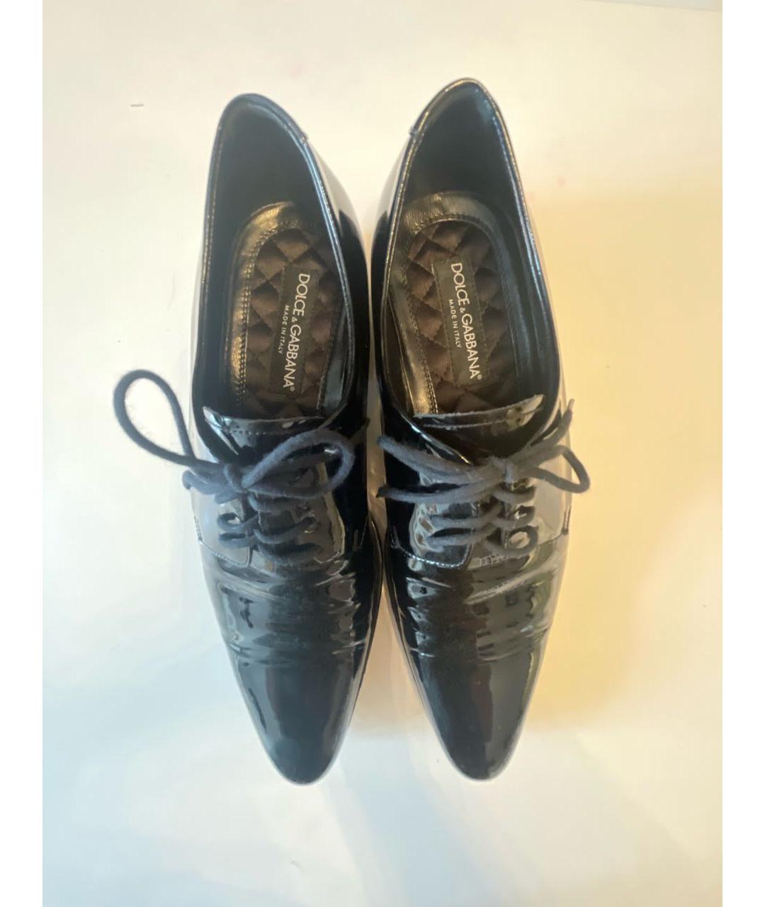 DOLCE&GABBANA Черные туфли из лакированной кожи, фото 2