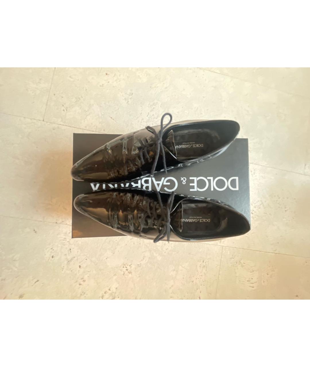 DOLCE&GABBANA Черные туфли из лакированной кожи, фото 5