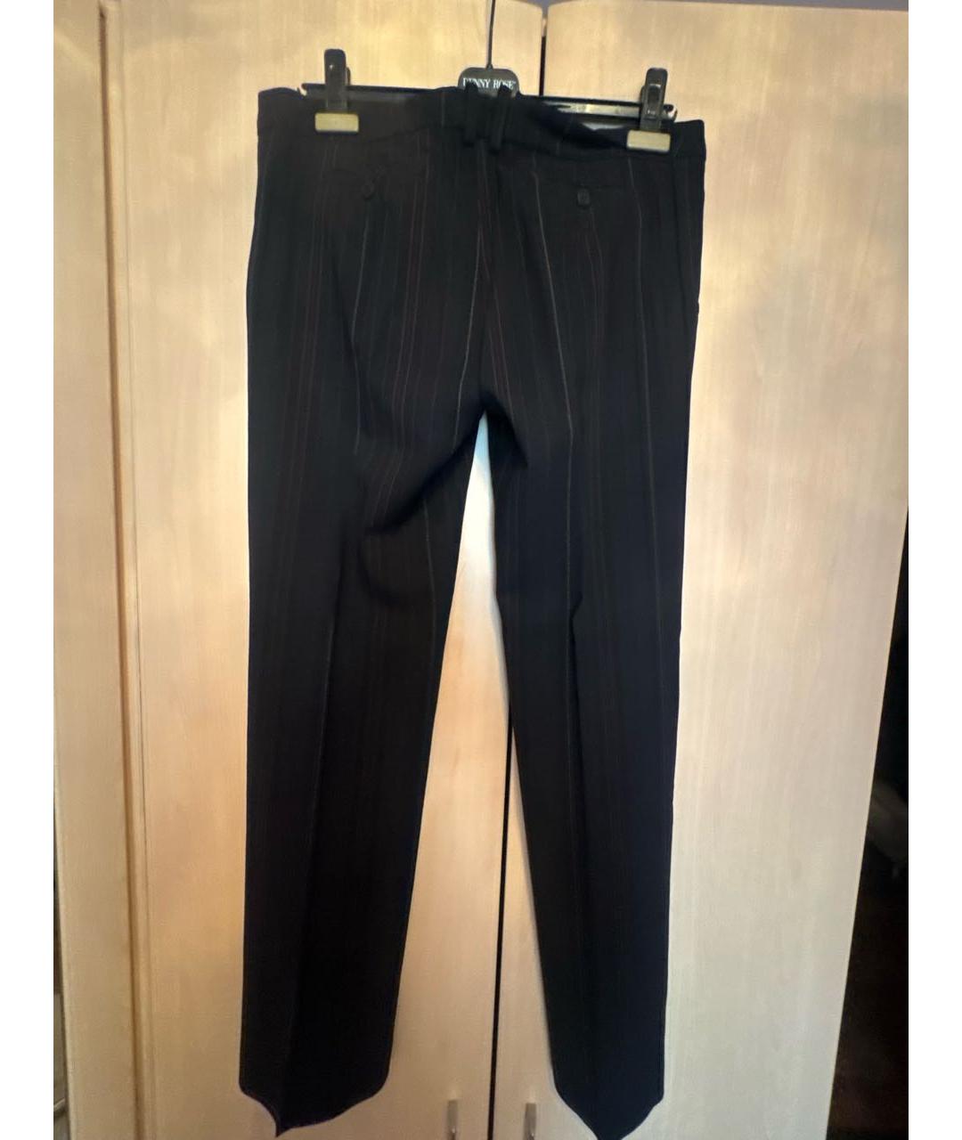 PATRIZIA PEPE Антрацитовые шерстяные брюки широкие, фото 2