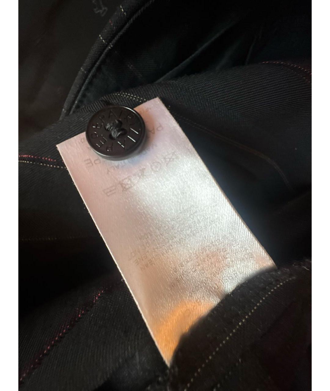 PATRIZIA PEPE Антрацитовые шерстяные брюки широкие, фото 6