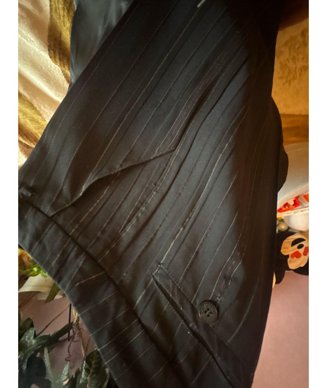 PATRIZIA PEPE Антрацитовые шерстяные брюки широкие, фото 7