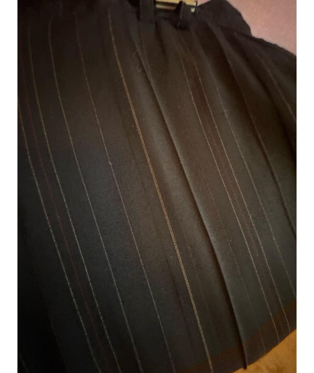 PATRIZIA PEPE Антрацитовые шерстяные брюки широкие, фото 3