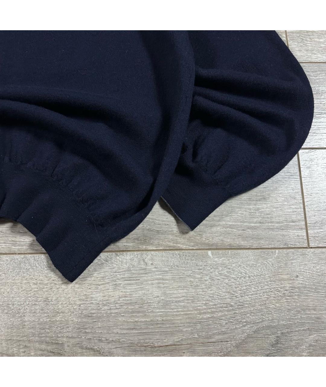 BRUNELLO CUCINELLI Темно-синий кашемировый джемпер / свитер, фото 3