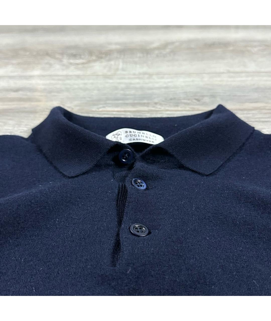 BRUNELLO CUCINELLI Темно-синий кашемировый джемпер / свитер, фото 2