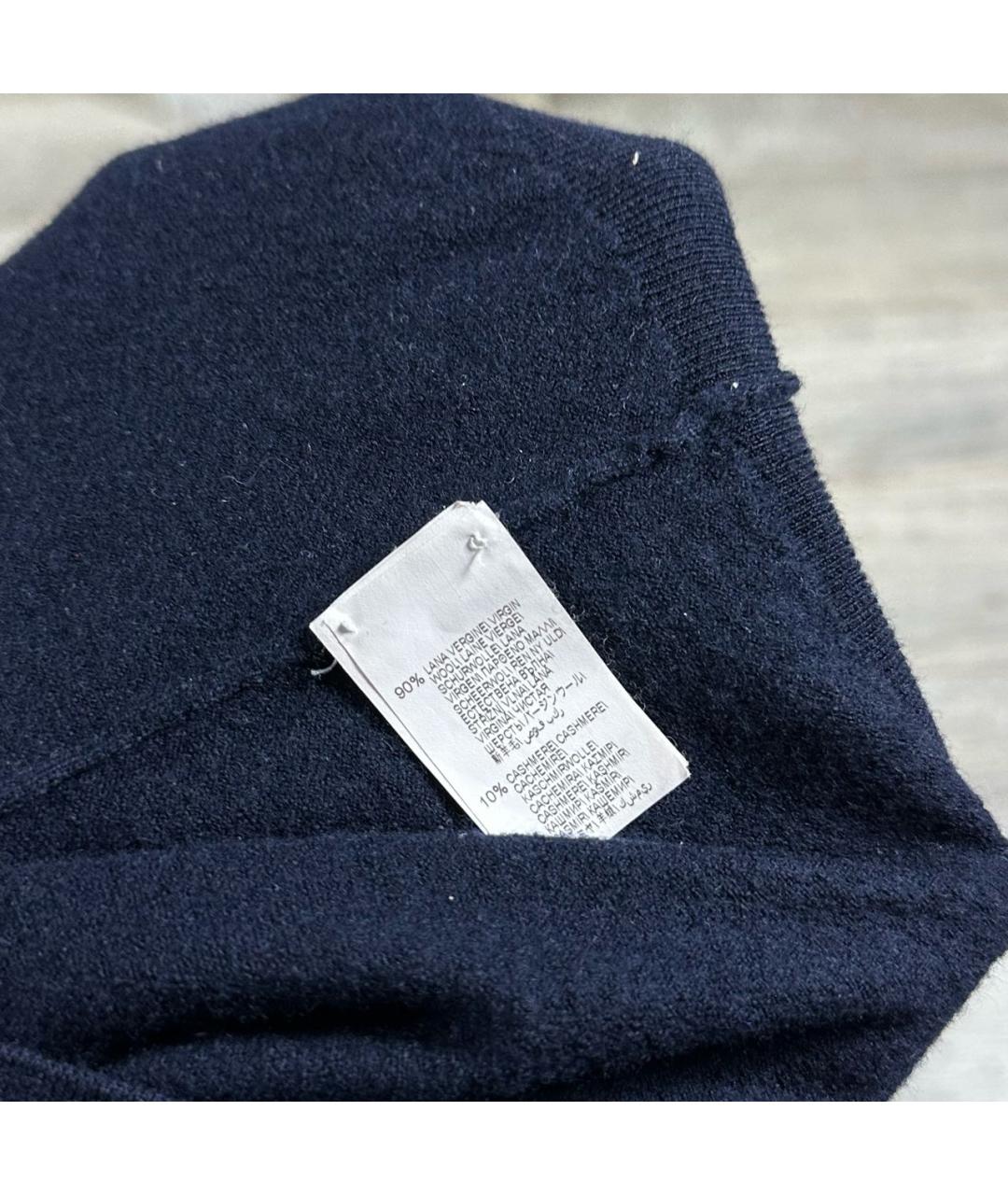 BRUNELLO CUCINELLI Темно-синий кашемировый джемпер / свитер, фото 4