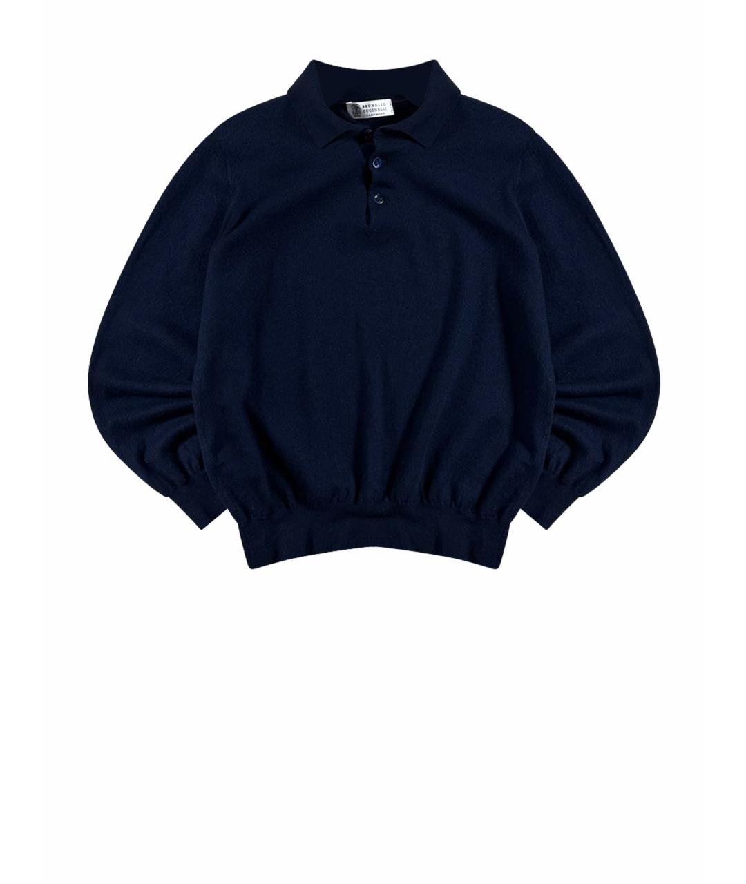 BRUNELLO CUCINELLI Темно-синий кашемировый джемпер / свитер, фото 1