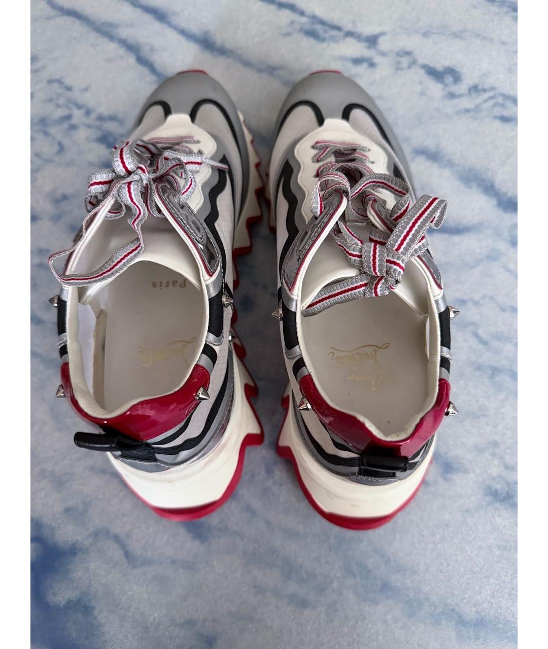 CHRISTIAN LOUBOUTIN Серые синтетические кроссовки, фото 3
