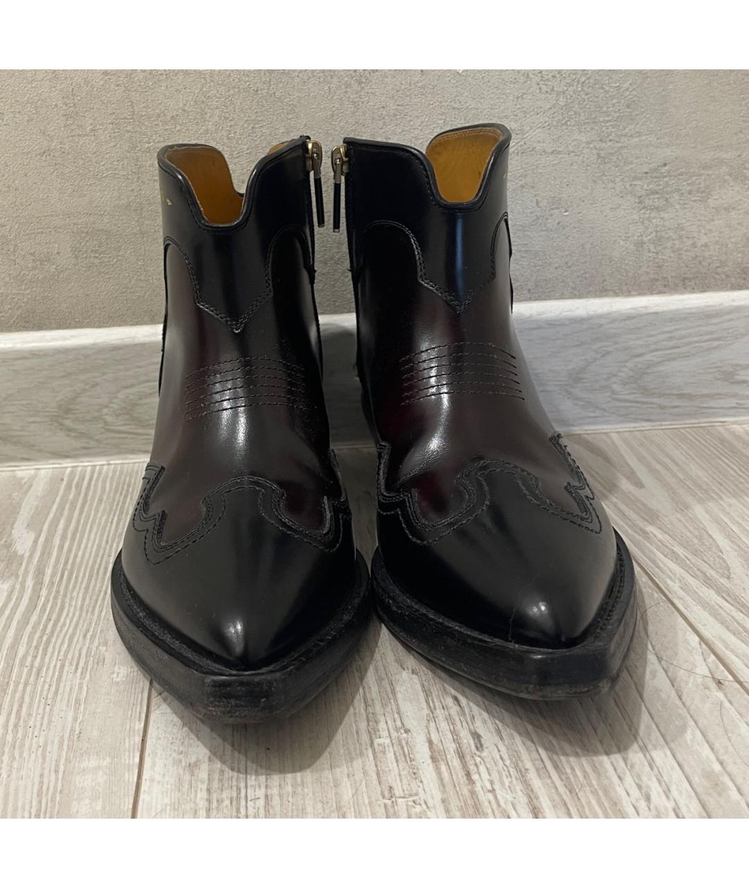CHRISTIAN DIOR Черные кожаные ботинки, фото 2